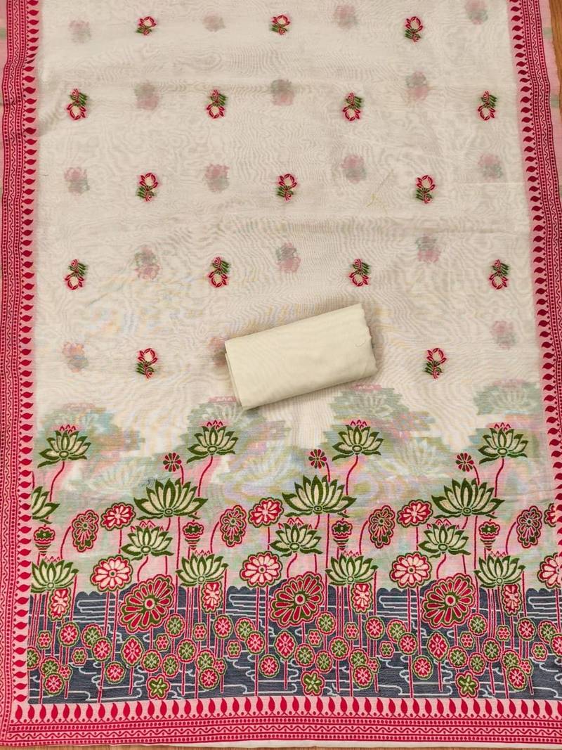 printed cotton unstitched dress material