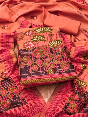 printed cotton unstitched dress material 2