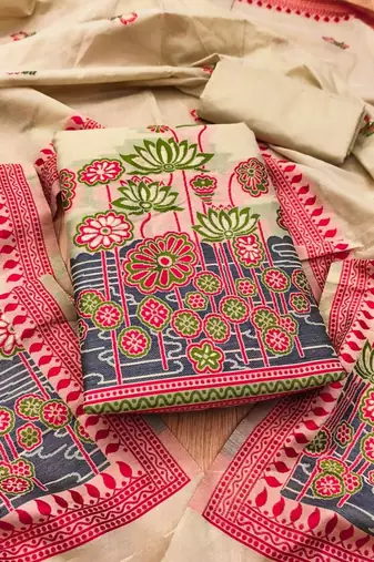printed unstitched dress material