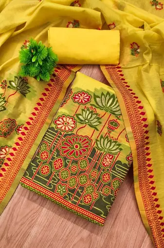 printed cotton unstitched dress material