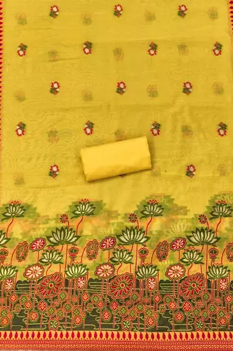 printed cotton unstitched dress material