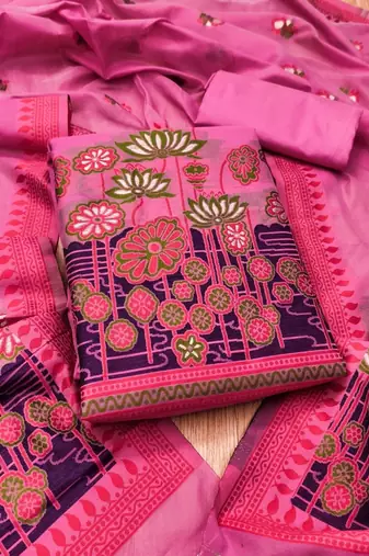 printed cotton unstitched dress material