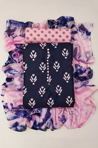 ethnic motifs printed unstitched dress material