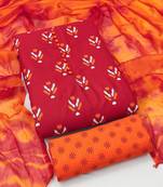 ethnic motif printed unstitched dress material