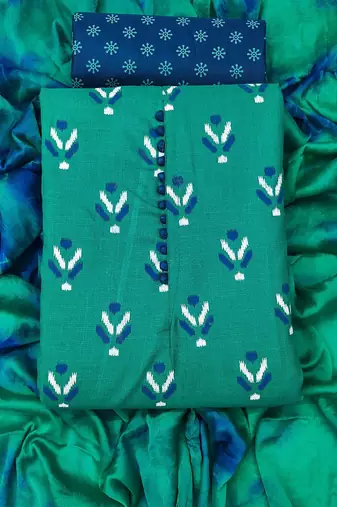ethnic motifs printed unstitched dress material