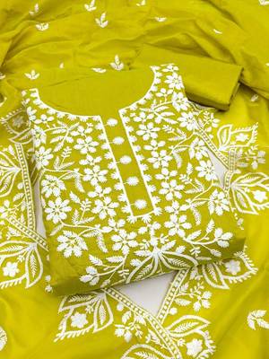 embroidered unstitched dress material 1