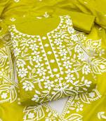 embroidered unstitched dress material