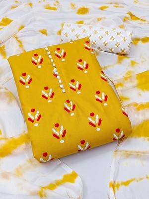 ethnic motifs printed unstitched dress material 3