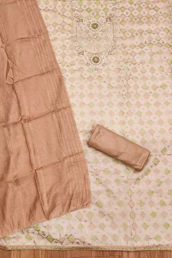 embellished gotta patti unstitched dress material