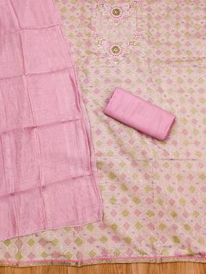 embellished unstitched dress material 3