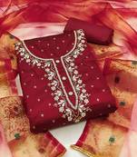 woven design unstitched dress material