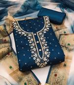 geometric woven design unstitched dress material