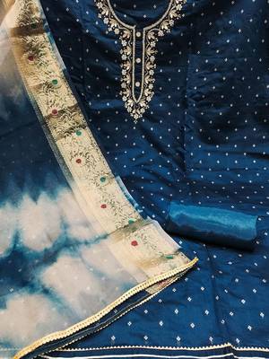 geometric woven design unstitched dress material 3