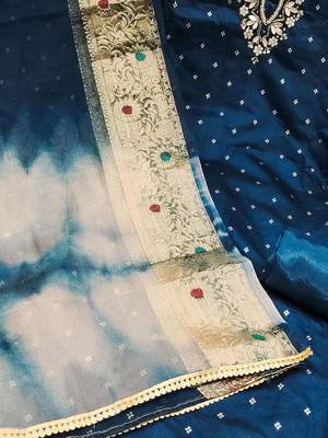 geometric woven design unstitched dress material 5