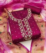 woven design unstitched dress material