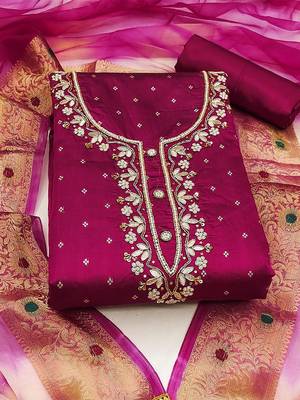 woven design unstitched dress material 2