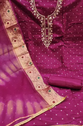 woven design unstitched dress material