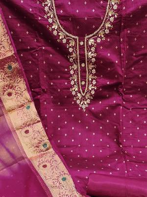 woven design unstitched dress material 4