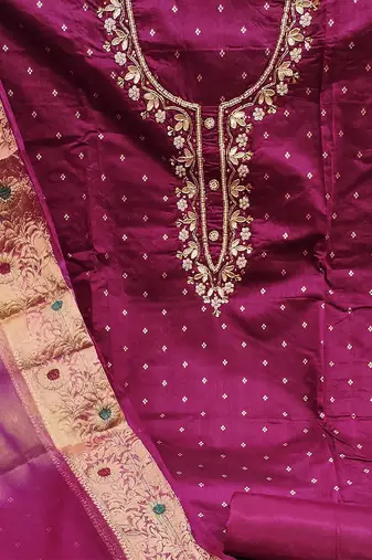 woven design unstitched dress material