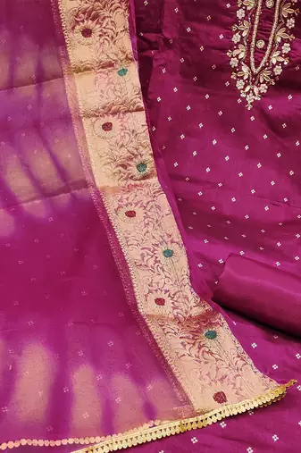 woven design unstitched dress material