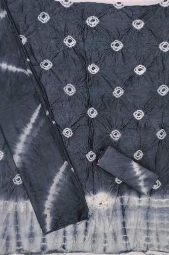 bandhani dyed unstitched dress material