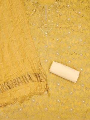 ethnic motifs woven design unstitched dress material 3