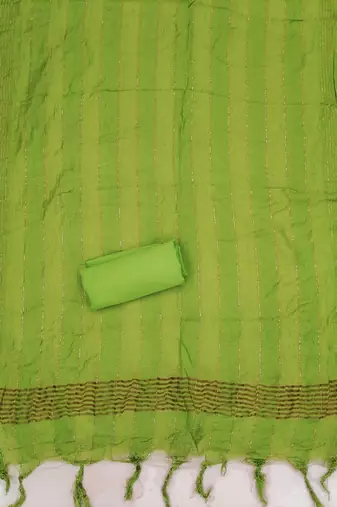 woven design chanderi silk unstitched dress material