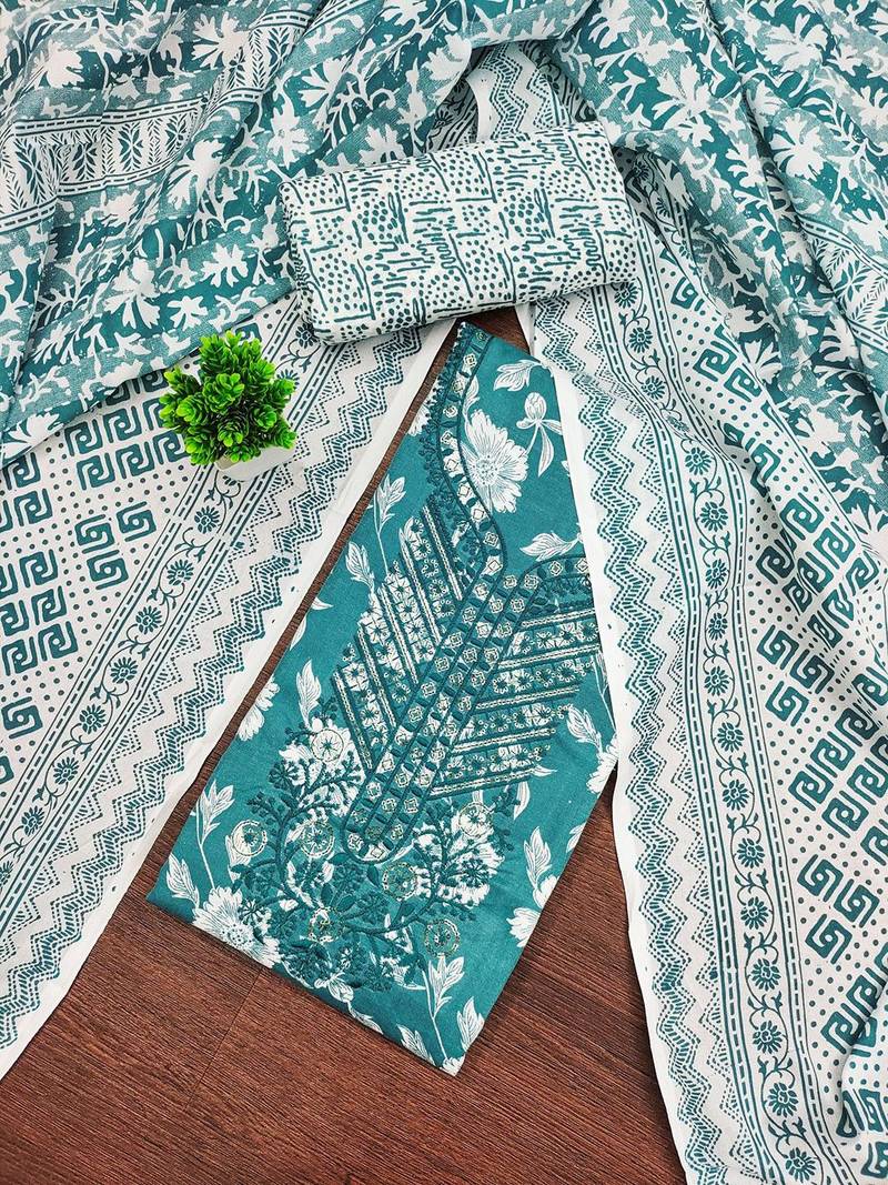 printed unstitched dress material