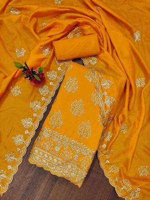 embroidered unstitched dress material 2