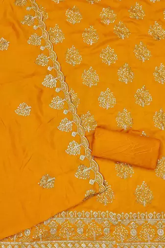 embroidered unstitched dress material