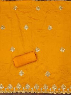 embroidered unstitched dress material 5