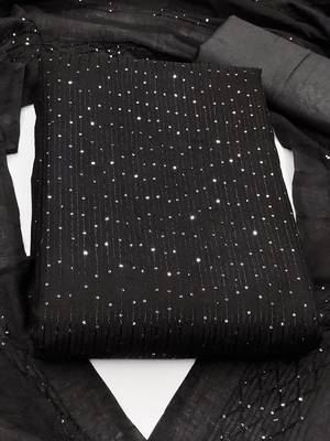 embroidered unstitched dress material 2