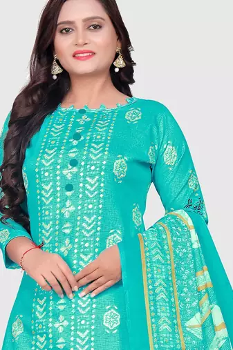 floral printed unstitched dress material