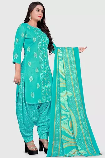floral printed unstitched dress material