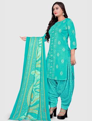 floral printed unstitched dress material 4