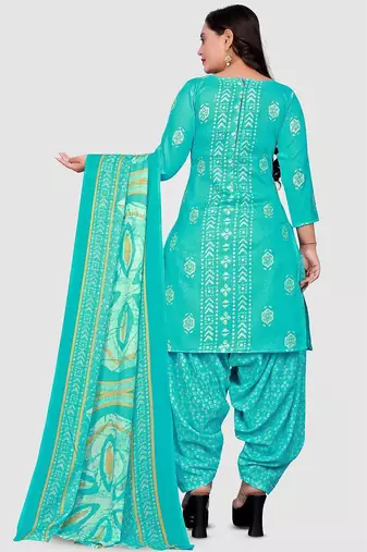 floral printed unstitched dress material