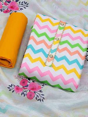 printed cotton unstitched dress material 2