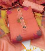 woven design unstitched dress material with gotta patti