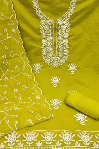 embroidered unstitched dress material
