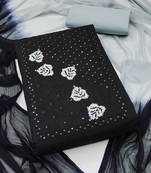 floral embroidered sequinned cotton unstitched dress material