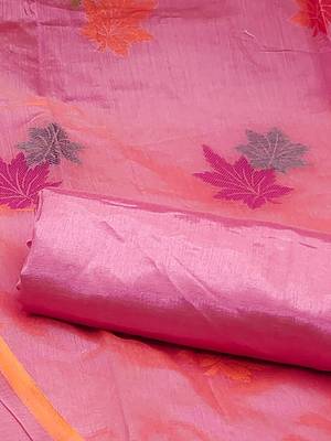 floral woven design banarasi jacquard unstitched dress material 4