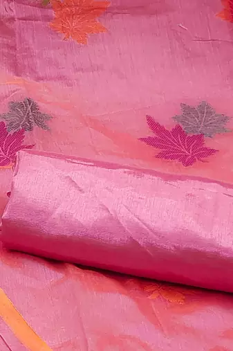 floral woven design banarasi jacquard unstitched dress material