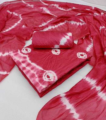 dyed bandhani unstitched dress material 3