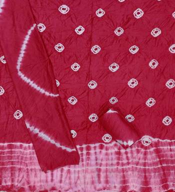 dyed bandhani unstitched dress material 4