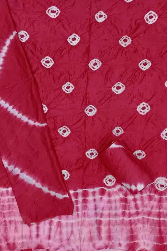 dyed bandhani unstitched dress material