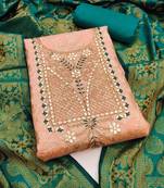 embroidered unstitched dress material
