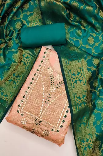 embroidered unstitched dress material