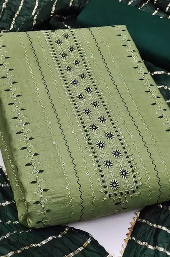 embroidered unstitched dress material