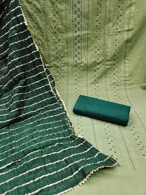 embroidered unstitched dress material 3