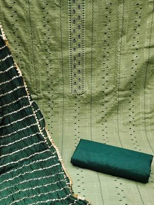 embroidered unstitched dress material 5